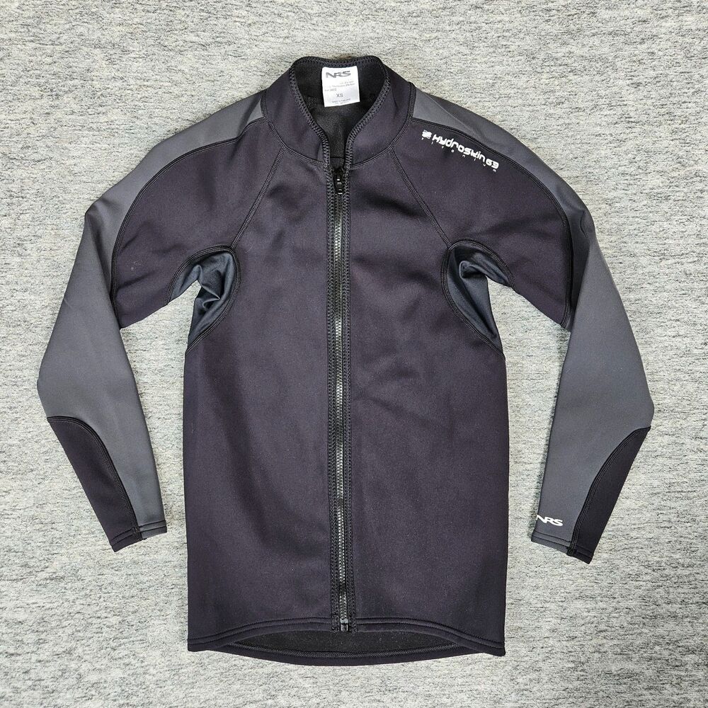 NRS Hydroskin G3 Titanium Men Size XS Full Front Zip Jacket Neoprene Water Sport